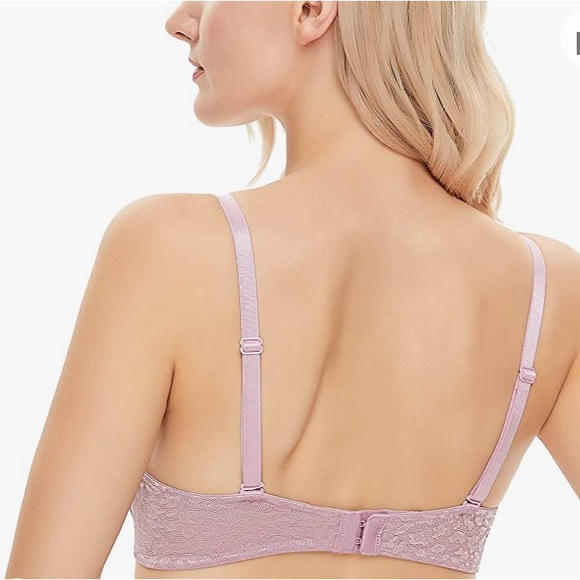 Wingslove Women's Push Up Light Purple Leopard Bra - Picture 2 of 7